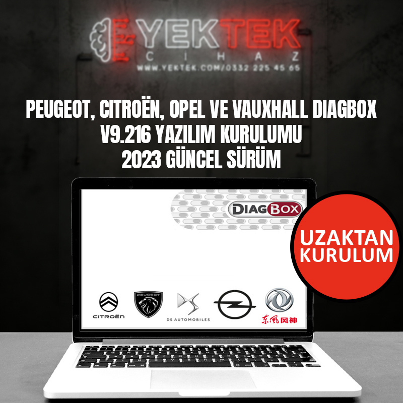 PEUGEOT, Citroën, Opel ve Vauxhall Diagbox V9.216 Yazılım Kurulumu - 2023 Güncel Sürüm
