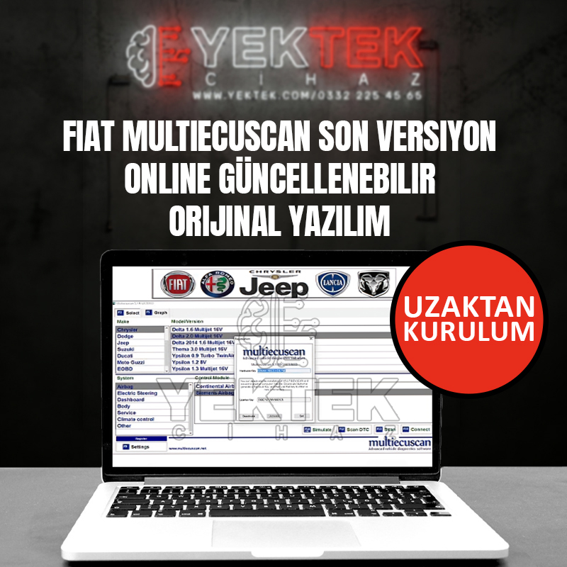 Fiat MultiEcuScan Son Versiyon Online Güncellenebilir Orijinal Yazılım