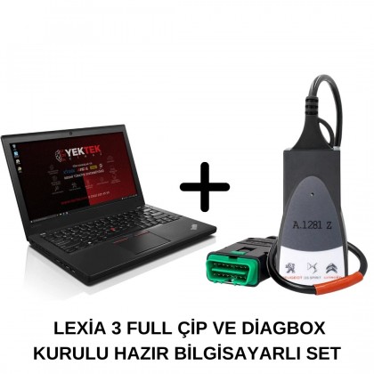 Peugeut LEXIA 3 Diagbox Kurulu Hazır Bilgisayar + LENOVO X SERİSİ