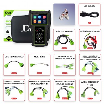JDiag M100 PRO - Motosiklet Arıza Tespit Cihazı - 23 Kablo Full Versiyon