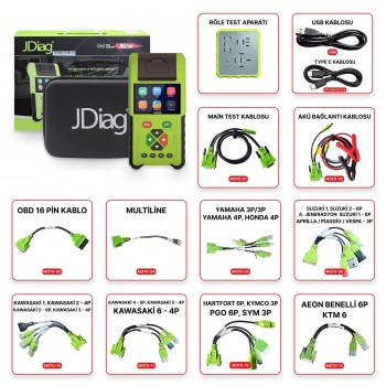 JDiag M200 Motosiklet Arıza Tespit Cihazı - 25 Kablolu / Soketli Full Versiyon