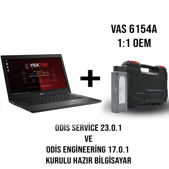 VAS 6154A 1:1 Oem Odis Servis 23.0.1 ve Odis Mühendislik 17.0.1 Kurulu Hazır Bilgisayar + Dell Latitude 7280