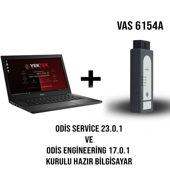 VAS 6154A Odis Servis 23.0.1 ve Odis Mühendislik 17.0.1 Kurulu Hazır Bilgisayar + Dell Latitude 7280