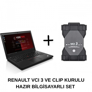 Renault VCI3 Clip Kurulu Hazır Bilgisayar + LENOVO X SERİSİ